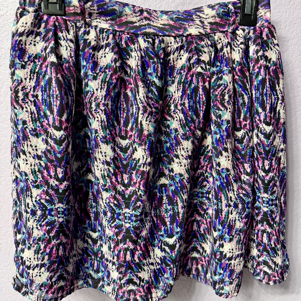 Mossimo fuchsia/teal/black skirt (small)